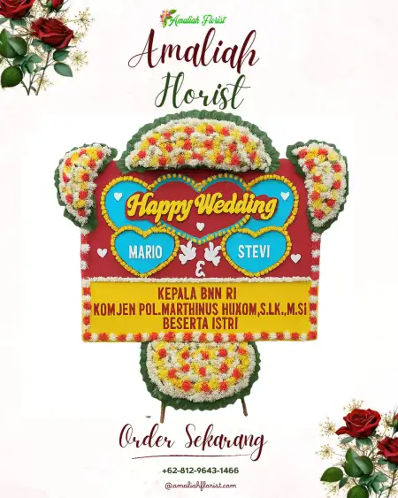 Papan Bunga Pernikahan Saribakti